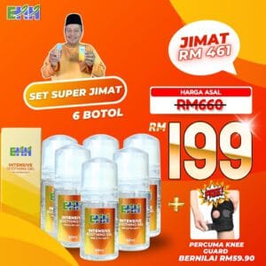 Gel Earthherbs - Super Jimat Set ( 6 Botol Free Knee Guard)